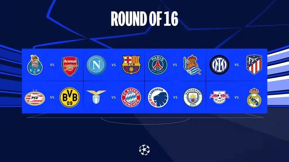 UEFA Champions League 2023/24 Round of 16 Draw